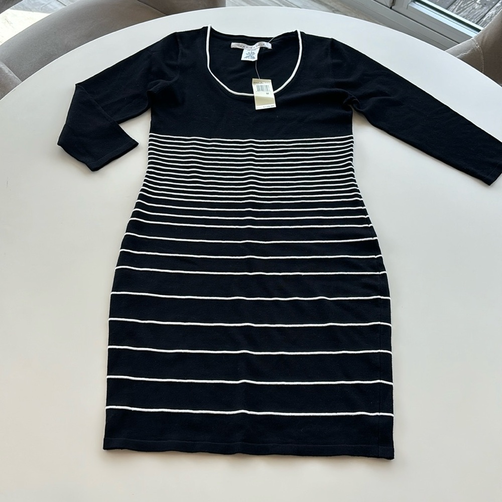 Striped black dress